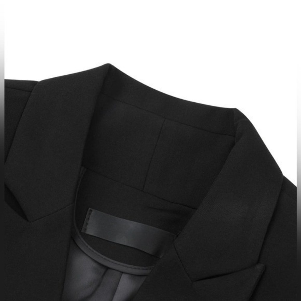 YUNCLOS Women's Black‎ Dual Button Blazer Size Large Career Professional - Picture 6 of 7